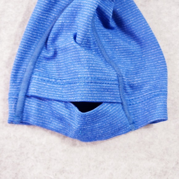 Prana Breathe Performance Hoodie Mens Medium Blue 1/4 Zip Pullover Thumb Holes - Picture 4 of 12